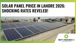 Solar panel price in Lahore 2026 explained with latest rates, top brands, and expert insights by Beyond Green Solar.